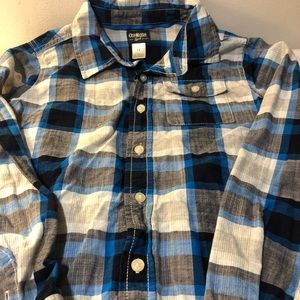 Osh Kosh plaid button down long sleeve boys size 14